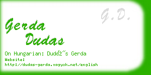 gerda dudas business card